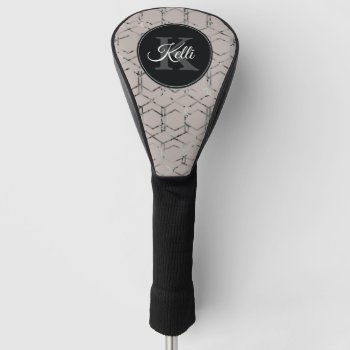 Geometric Monogram Golf Head Cover by colourfuldesigns at Zazzle