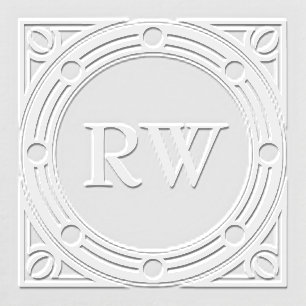 Geometric Monogram Initial Embosser