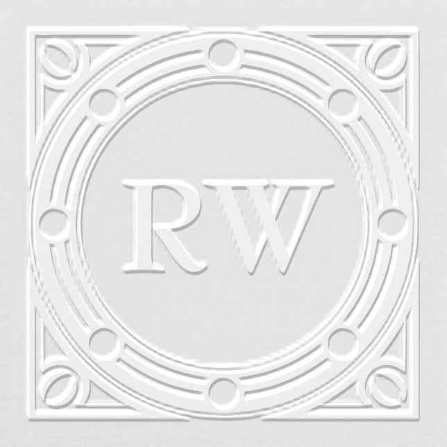 Geometric Monogram Initial Embosser (Design)