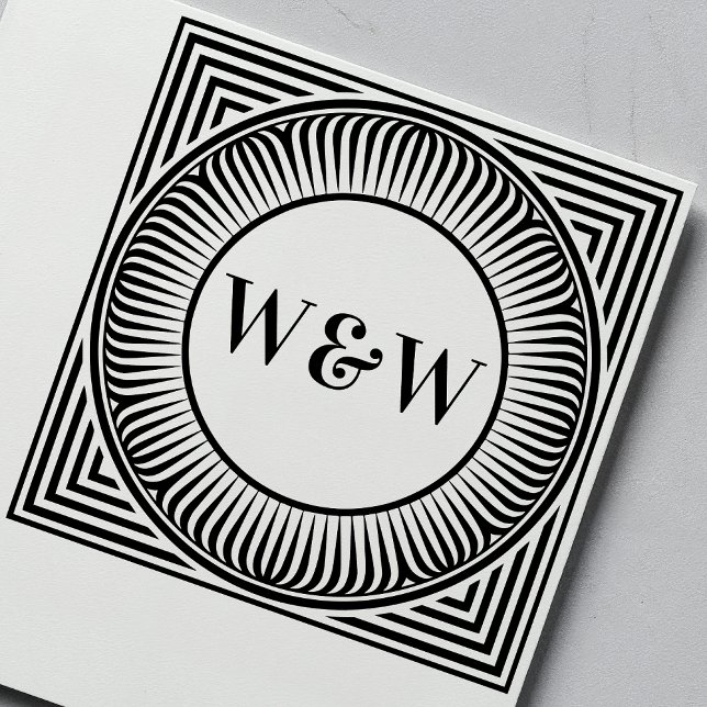 Geometric Monogram Self-Inking Stamp (Creator Uploaded)