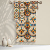 Geometric Moroccan Tile Pattern#2 Teal Gold ID1077