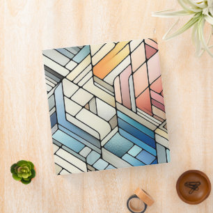 Geometric Mosaic 3 Ring Binder