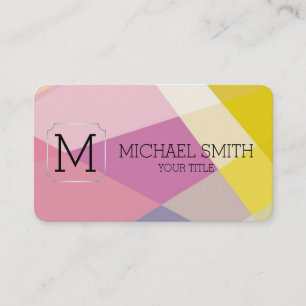 Geometric Mosaic Abstract Art Monogram #21 Business Card