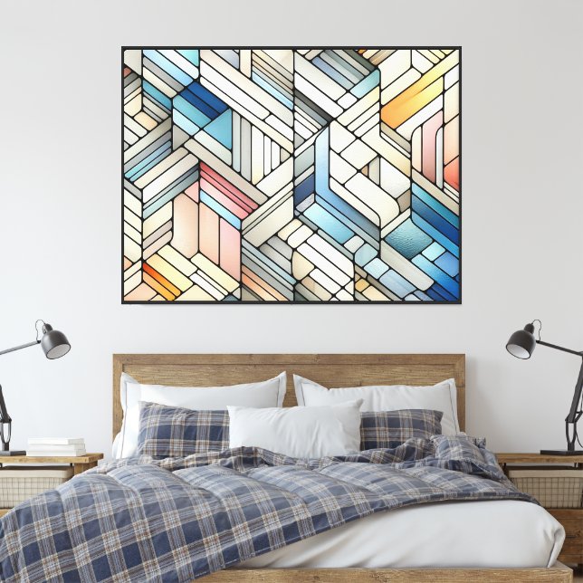 Geometric Mosaic Canvas Print (Insitu(Bedroom))