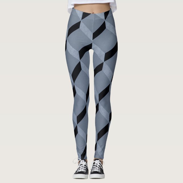Geometric Mosaic Design Leggings (Front)