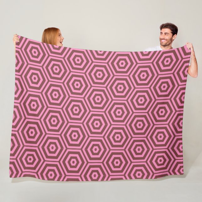 Geometric mosaic fleece blanket (In Situ)
