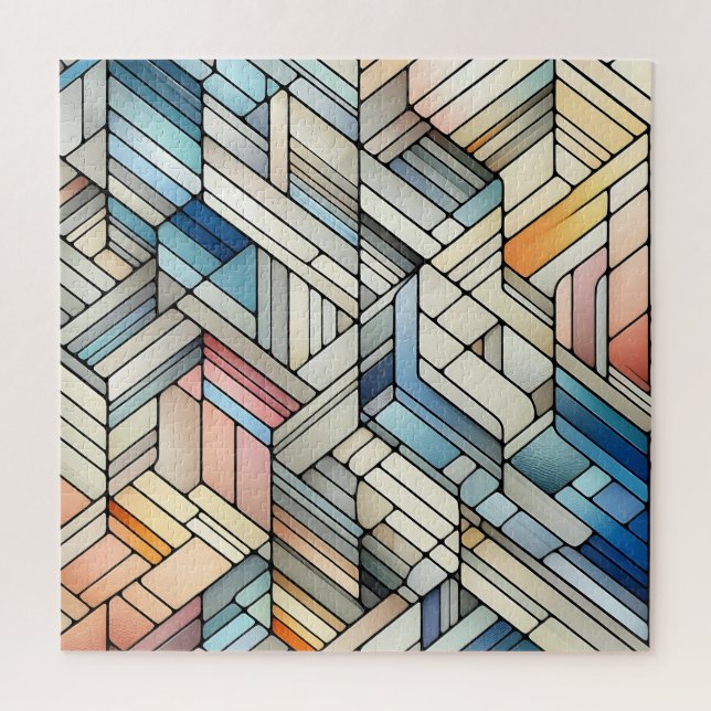 Geometric Mosaic Jigsaw Puzzle (Vertical)