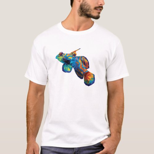 Geometric Mosaic Mandarin Dragonett Goby T_Shirt