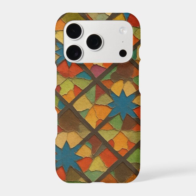 Geometric Mosaic Pattern Artistic Aesthetic Design Iphone Case (Back)