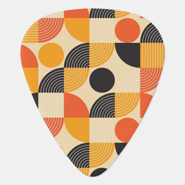Geometric Mosaic Pattern Guitar Pick (Front)