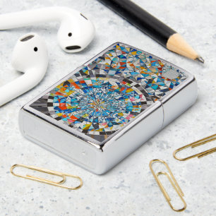 Geometric Mosaic Phone Case Zippo Lighter