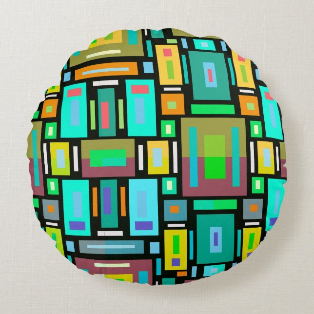 Geometric Mosaic Pillow Block Shape (Front)