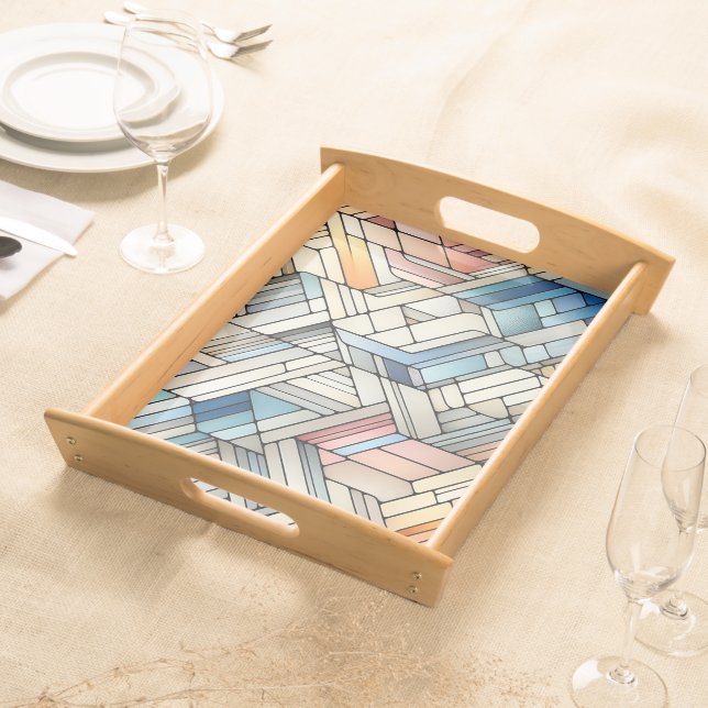 Geometric Mosaic Serving Tray (Front)
