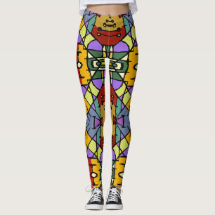 Geometric Mosaic Square Box Design Leggings