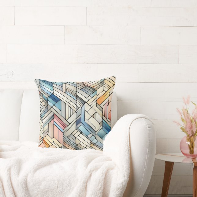 Geometric Mosaic Throw Pillow (Couch)