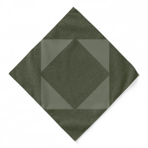 Geometric Moss Green Bandana