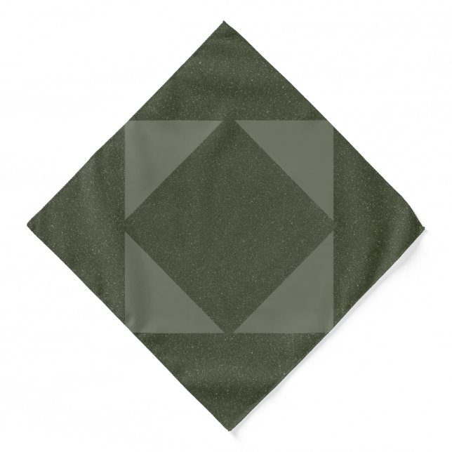 Geometric Moss Green Bandana (Front)