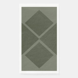 Geometric Moss Green Napkin – Dual Diamond Style