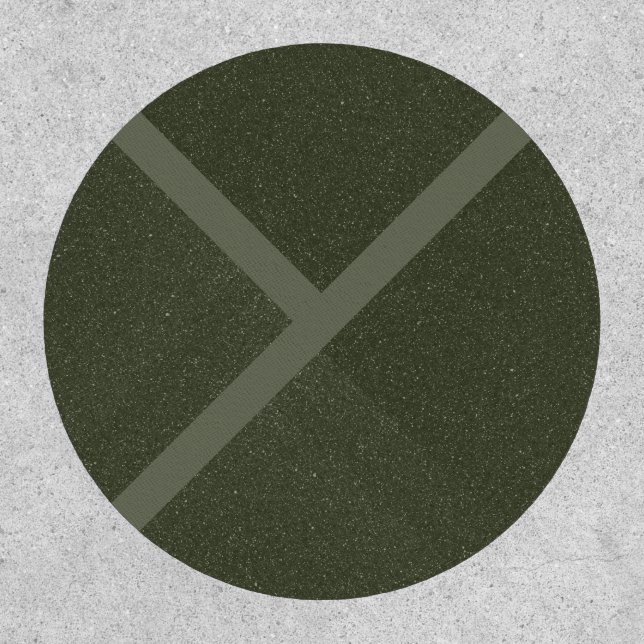 Geometric Moss Green Y-Patch – Customizable Patch (Front)