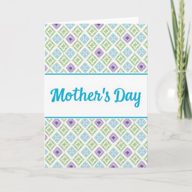 Geometric Mothers Day Art Card (Front)