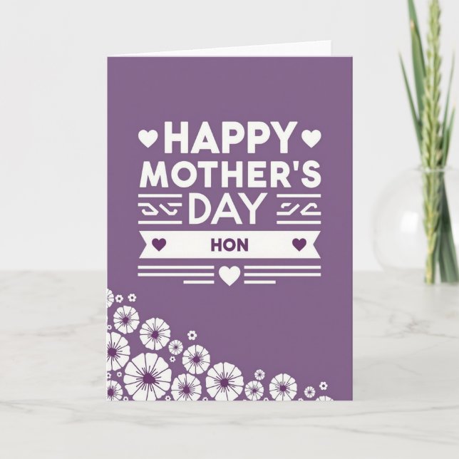 Geometric Mothers Day Love Card (Front)