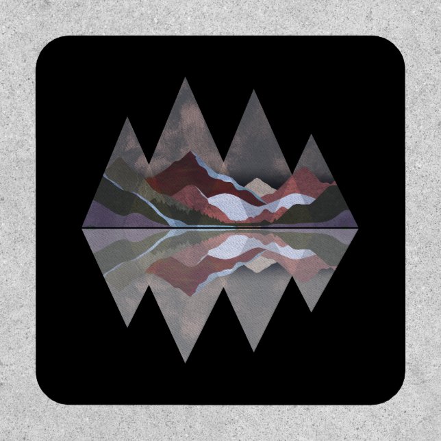 Geometric Mountain Scene Patch (Front)