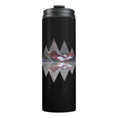 Geometric Mountain Scene Thermal Tumbler