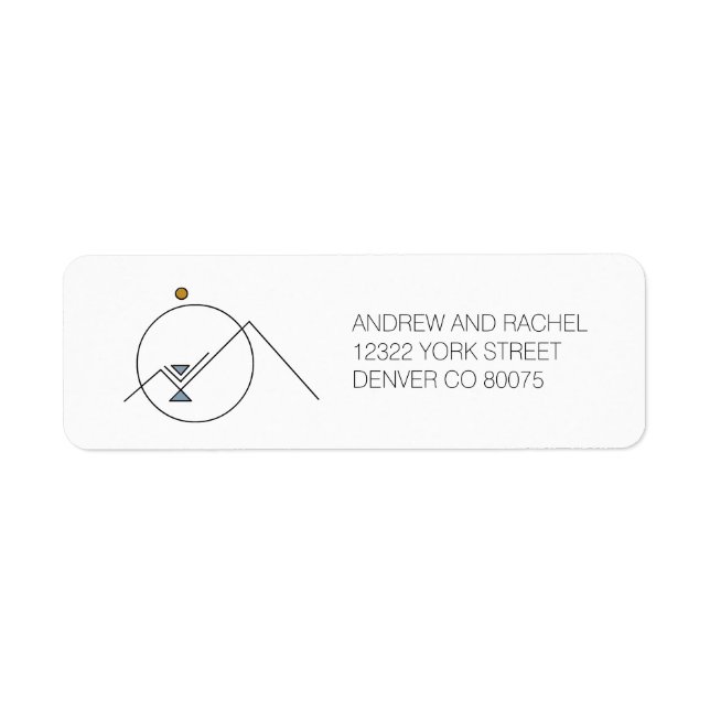 Geometric Mountains| Boho | Custom Address Label (Front)