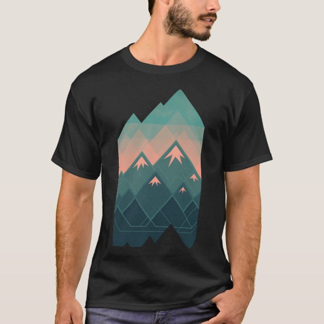 Geometric Mountains T-Shirt (Front)