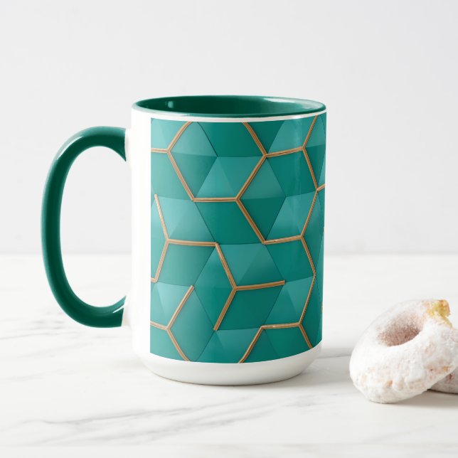 geometric mug (With Donut)