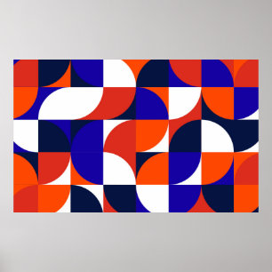 Geometric mural background. Modern and vibrant com Poster