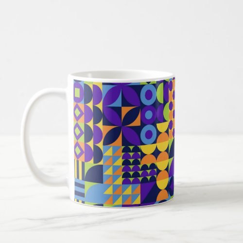 Geometric Mural Modern Vintage Art Coffee Mug