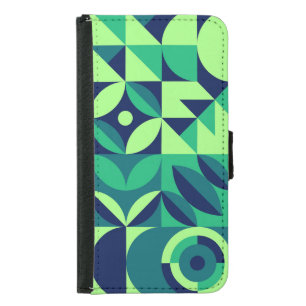 Geometric mural: modern vintage design. samsung galaxy s5 wallet case