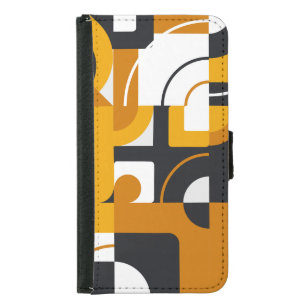 Geometric Mural: Modern Vintage Style Samsung Galaxy S5 Wallet Case