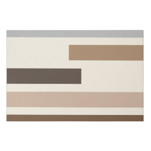 Geometric Nature Earth Tones Stripes Art Pattern Faux Canvas Print
