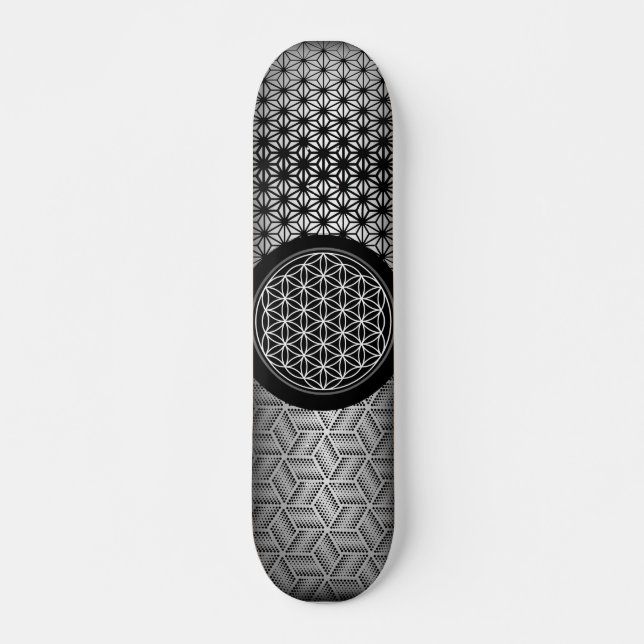 geometric negative skateboard deck (Front)