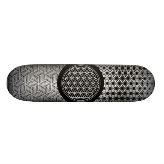 geometric negative skateboard deck