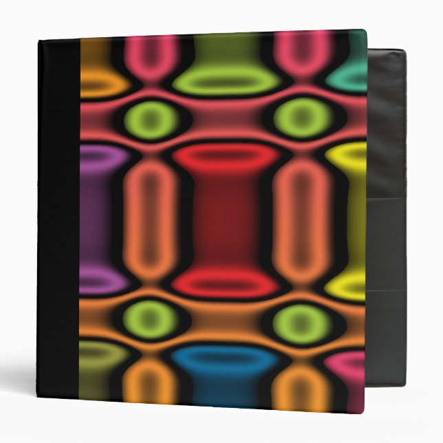 Geometric Neon 3 Ring Binder (Front/Inside)