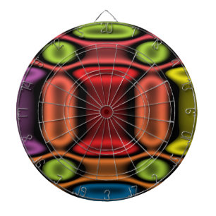 Geometric Neon Dart Board