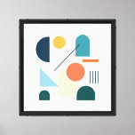 Geometric Night – Abstract Poker Cards by SoniaArt Canvas Print