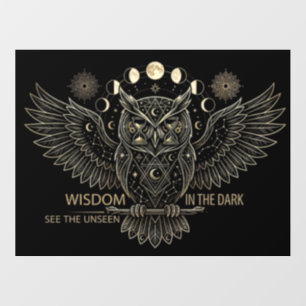 Geometric Night Owl Wall Decal