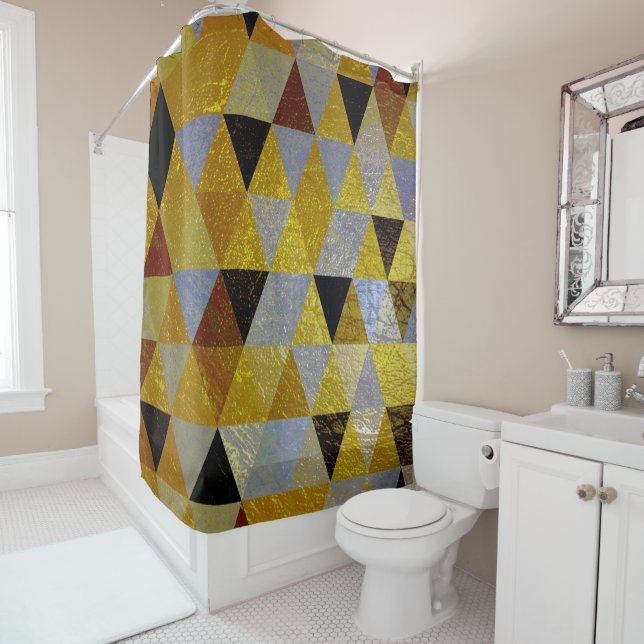 Geometric No. 780 Shower Curtain (In Situ)