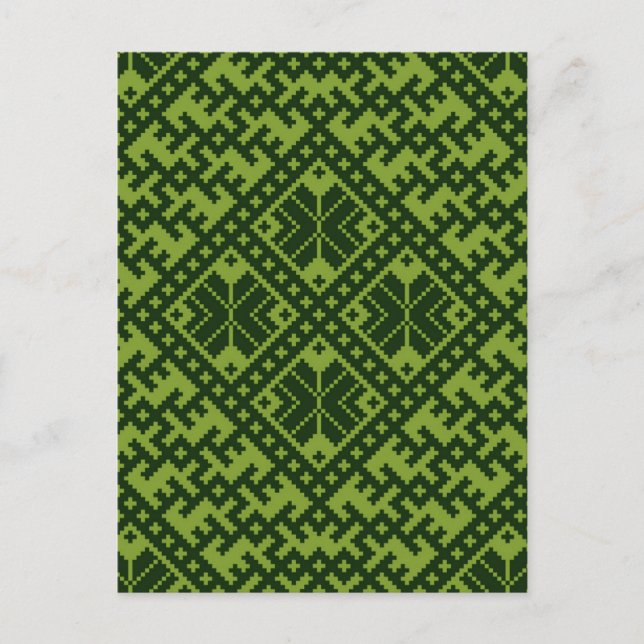 Geometric nordic pattern postcard (Front)