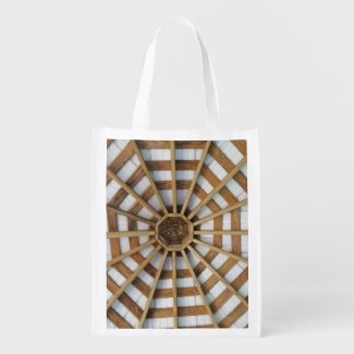 Geometric Octagon of Wood on White reusable