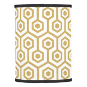 Geometric Octagon Pattern Gold Glitter & White Lamp Shade (Back)
