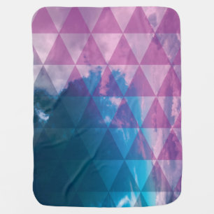 Geometric Ombre Cloud Baby Blanket