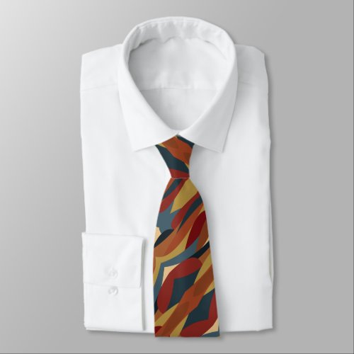 Geometric Opaque Stained Glass Style Abstract  Neck Tie