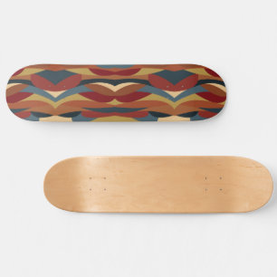 Geometric Opaque Stained Glass Style Abstract Skateboard