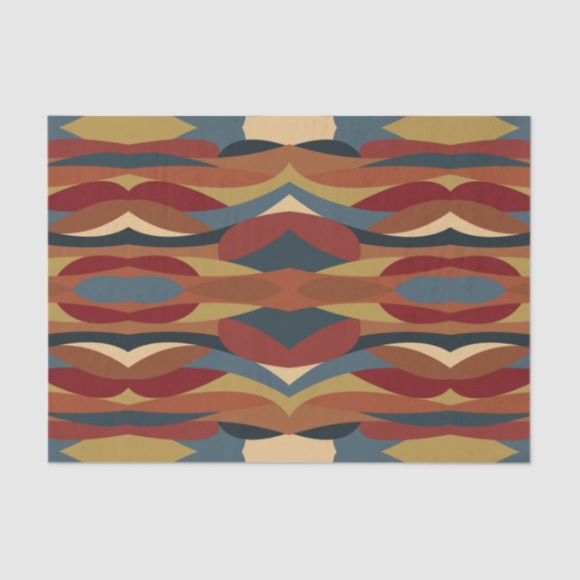 Geometric Opaque Stained Glass Style Abstract  Tissue Paper (Front)