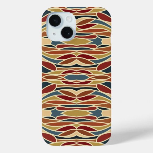 Geometric Opaque Stained Glass Style Design  iPhone 15 Case